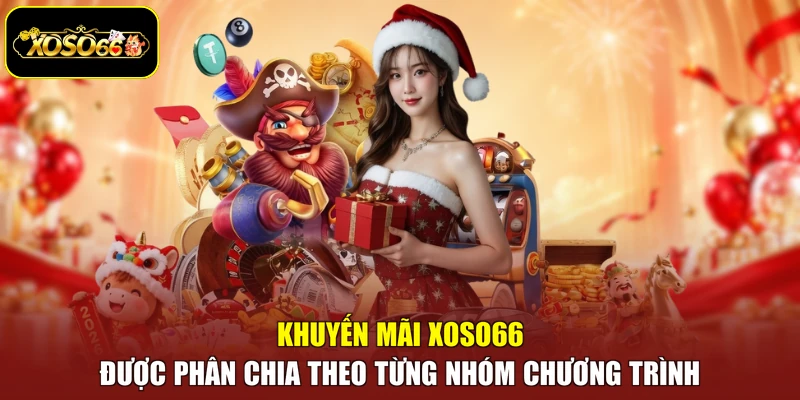 Khuyến mãi Xoso66 được phân chia theo từng nhóm chương trình